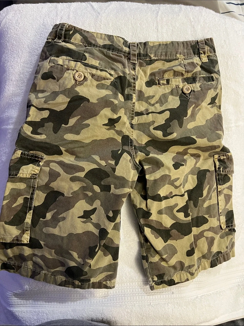 Ring of Fire Men's Camo Cargo Shorts - Olive and Khaki